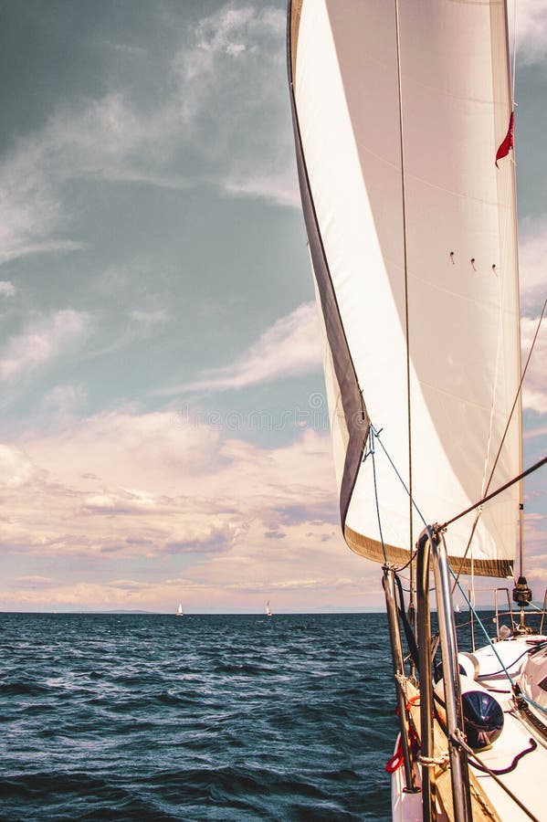 Catching wind. Sailing in Croatia.